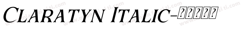 Claratyn Italic字体转换
